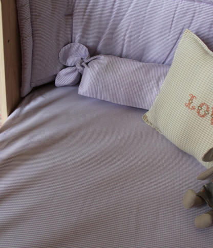 Spring Collection - Fitted Sheet Vichy Check (Lilac)