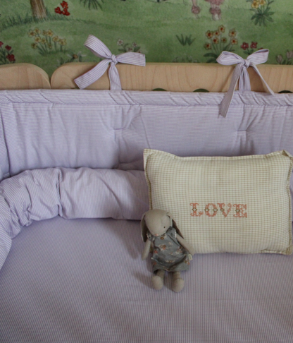 Spring Collection - Cot-bumper Vichy Check (Lilac)