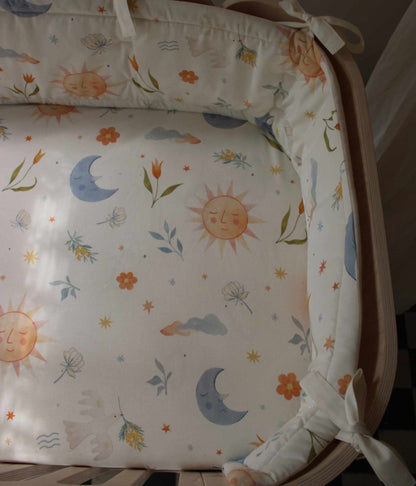Fitted Sheet for Baby Crib – My Sun, My Moon Organic Cotton